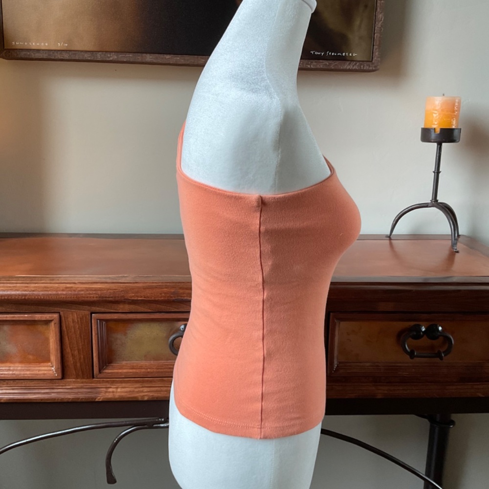 New York & Company One-Shoulder Cami. Orange. Size XS - Picture 6 of 8